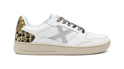 SNEAKERS LEGIT 99 IN PELLE BIANCA CON DETTAGLI LEOPARDATI
